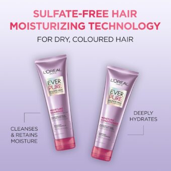 l’oréal paris everpure moisture sulfate free conditioner – rosemary botanicals for color treated & dry hair – vegan hair care, 8.5 fl oz