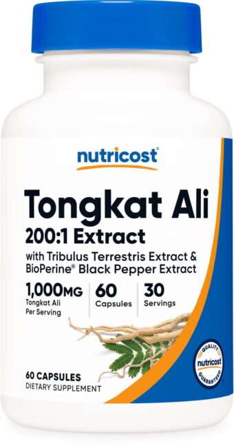 nutricost tongkat ali 1,000mg 60 capsules