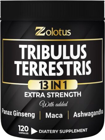 zolotus 13in1 tribulus terrestris capsules with maca, horny goat weed, panax ginseng, saw palmetto, tongkat ali, shilajit & more energy, stamina supplement for men & women 120 counts
