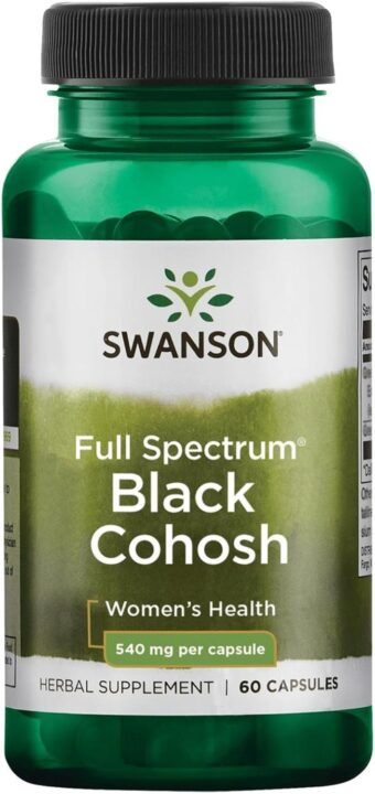 swanson black cohosh 540 mg – herbal root extract supplement – 60 capsules