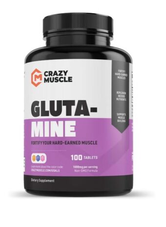 crazy muscle l glutamine capsules 1000mg post workout supplement