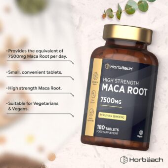 horbaach maca root 180 vegan tablets