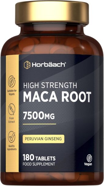 horbaach maca root 180 vegan tablets