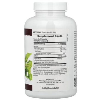 naturesplus, organic beet, 180 capsules (666 mg per capsule)